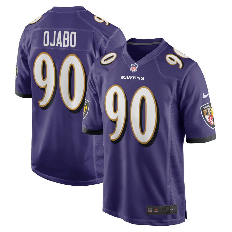 Men Baltimore Ravens #90 David Ojabo Nike Purple Player Game NFL Jersey->baltimore ravens->NFL Jersey